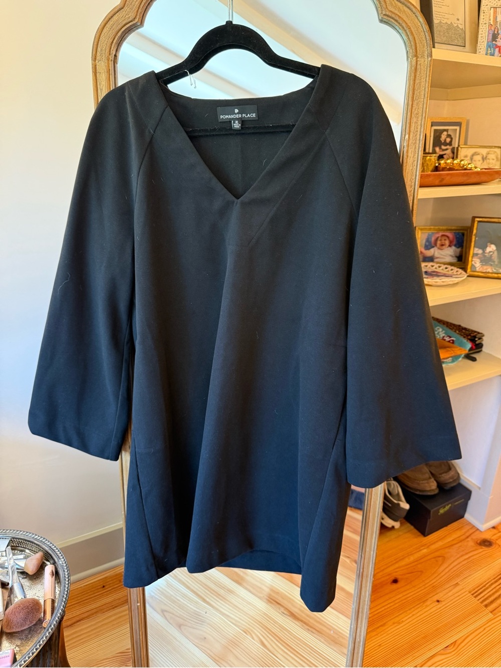 Pomander Place Black V-Neck Tunic